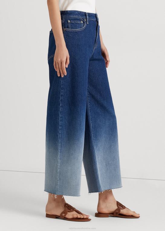 ombre canyon vask Kvinder Ralph Lauren ombre cropped jean med brede ben i høj talje Z426B3837
