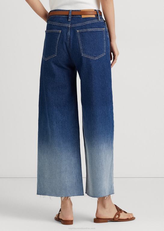 ombre canyon vask Kvinder Ralph Lauren ombre cropped jean med brede ben i høj talje Z426B3837