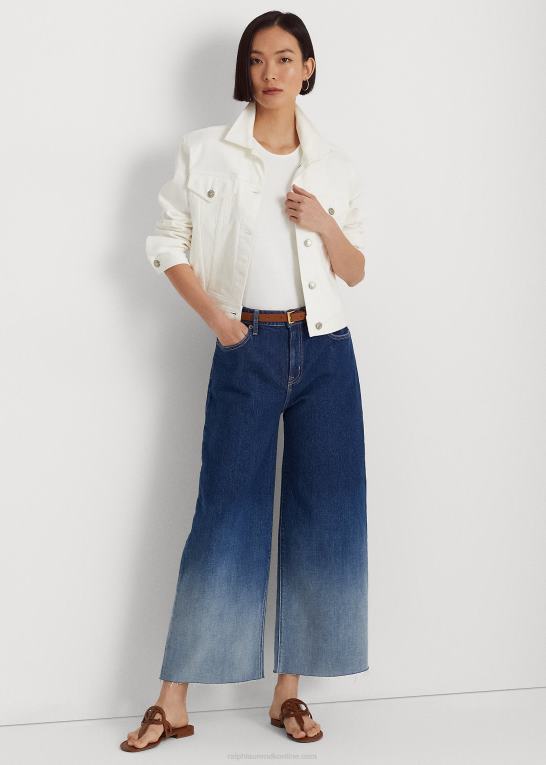 ombre canyon vask Kvinder Ralph Lauren ombre cropped jean med brede ben i høj talje Z426B4317