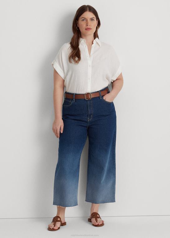 ombre canyon vask Kvinder Ralph Lauren ombre cropped jean med brede ben i høj talje Z426B9481