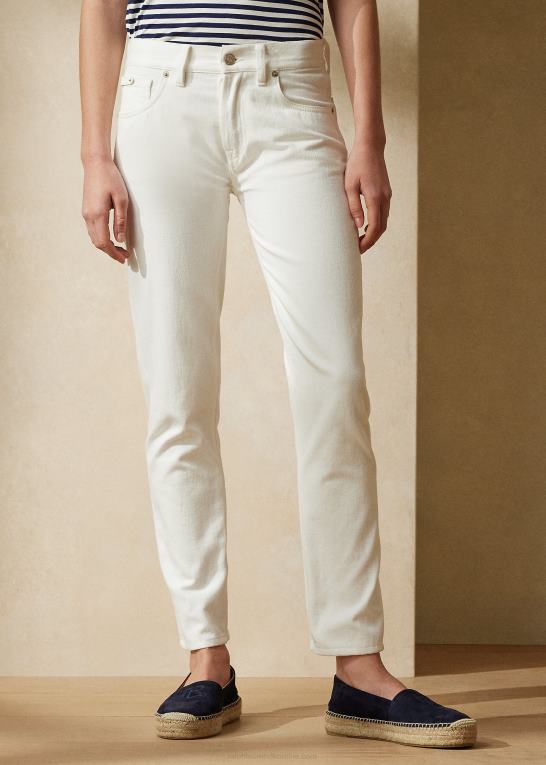 perlehvid Kvinder Ralph Lauren 750 straight ankel jean Z426B9321
