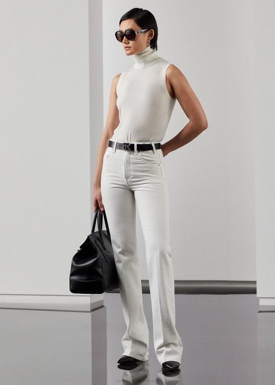 perlehvid Kvinder Ralph Lauren kaida afslappet bootcut jean Z426B9327