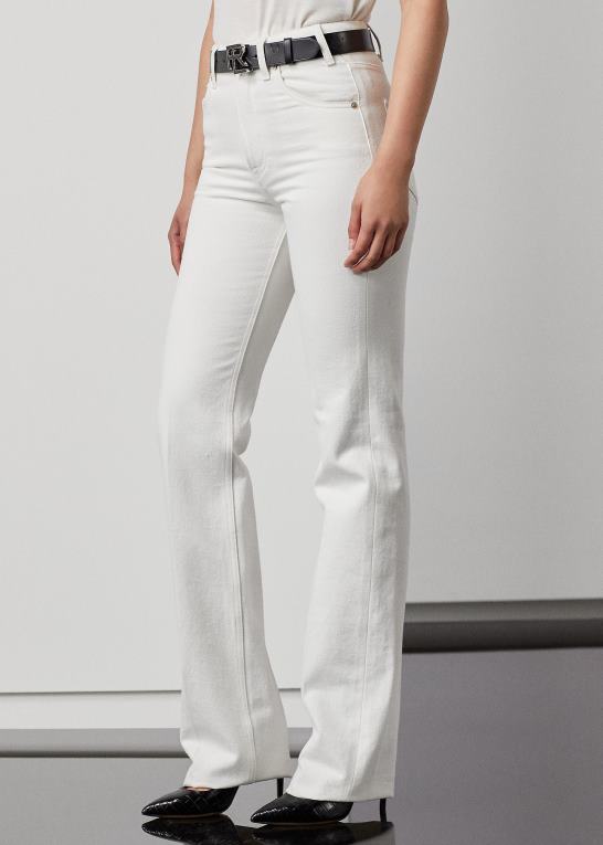 perlehvid Kvinder Ralph Lauren kaida afslappet bootcut jean Z426B9327