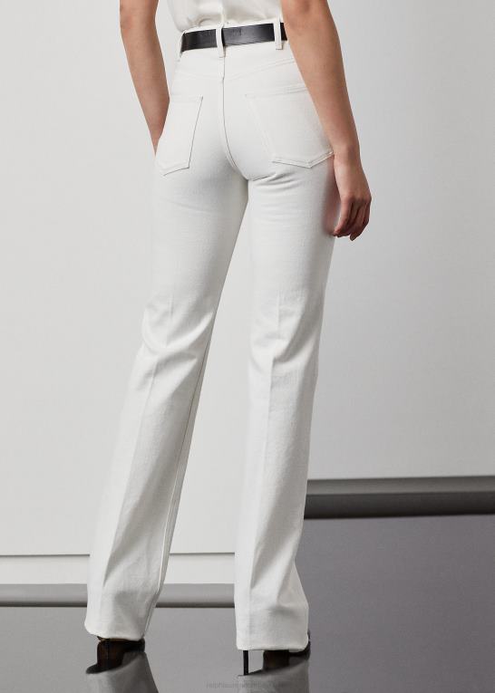 perlehvid Kvinder Ralph Lauren kaida afslappet bootcut jean Z426B9327