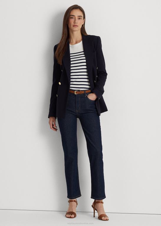 skylle vask Kvinder Ralph Lauren højtaljede jeans med lige ankel Z426B4476