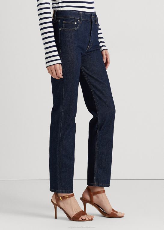 skylle vask Kvinder Ralph Lauren højtaljede jeans med lige ankel Z426B4476