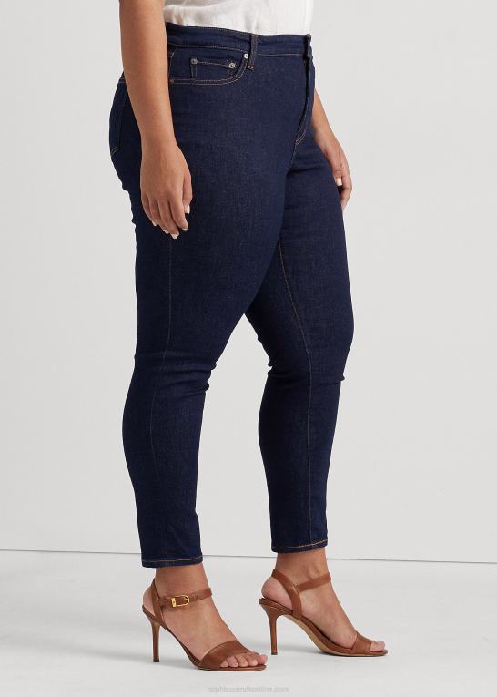 skylle vask Kvinder Ralph Lauren skinny ankeljeans i høj talje Z426B4728