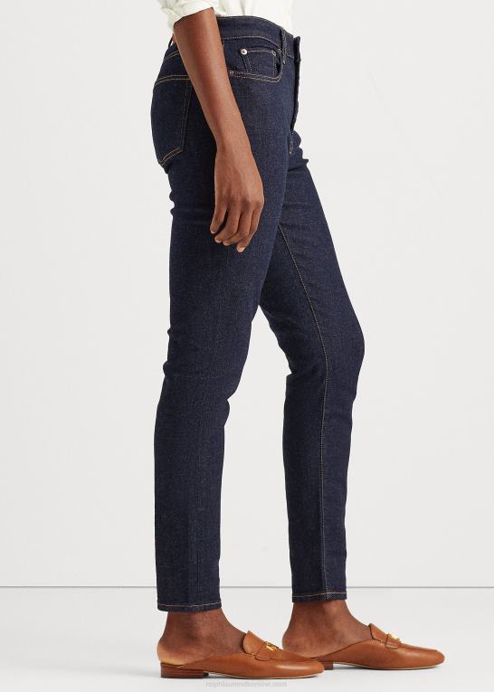 skylle vask Kvinder Ralph Lauren skinny ankeljeans i høj talje Z426B9594
