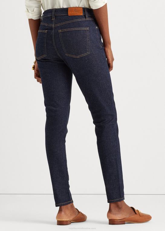 skylle vask Kvinder Ralph Lauren skinny ankeljeans i høj talje Z426B9594