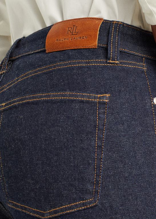 skylle vask Kvinder Ralph Lauren skinny ankeljeans i høj talje Z426B9594