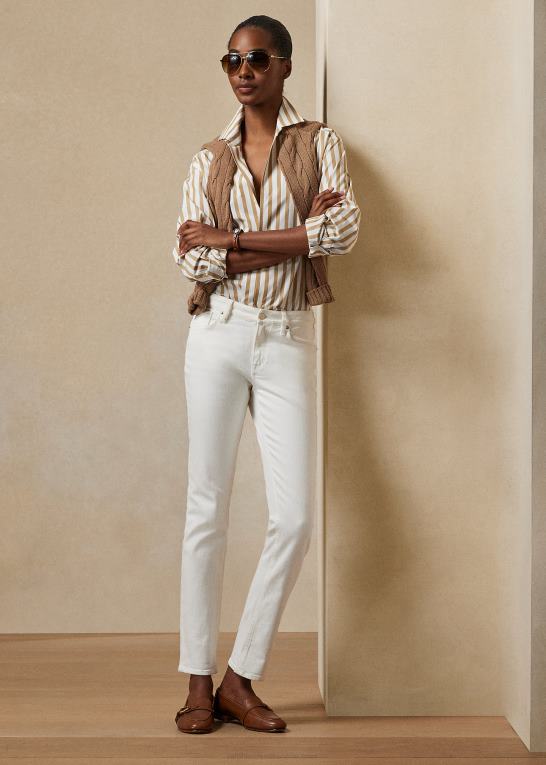 skyllet hvidt Kvinder Ralph Lauren 160 slim jean Z426B9354