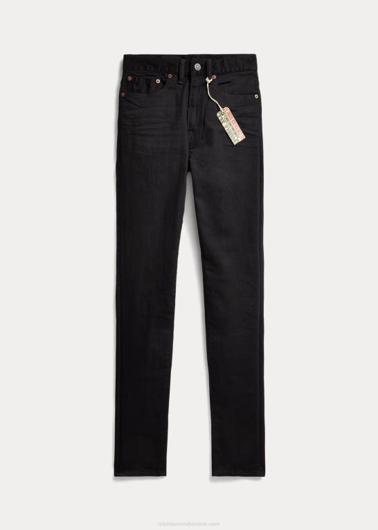 sort vask Kvinder Ralph Lauren stretch jean med høj skinny pasform Z426B9143