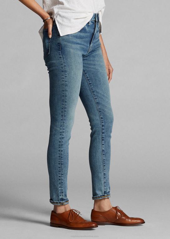 staci vask Kvinder Ralph Lauren stretch jean med høj skinny pasform Z426B9144