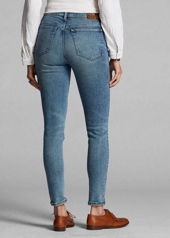 staci vask Kvinder Ralph Lauren stretch jean med høj skinny pasform Z426B9144