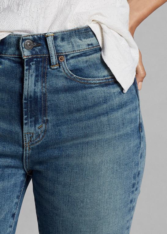 staci vask Kvinder Ralph Lauren stretch jean med høj skinny pasform Z426B9144