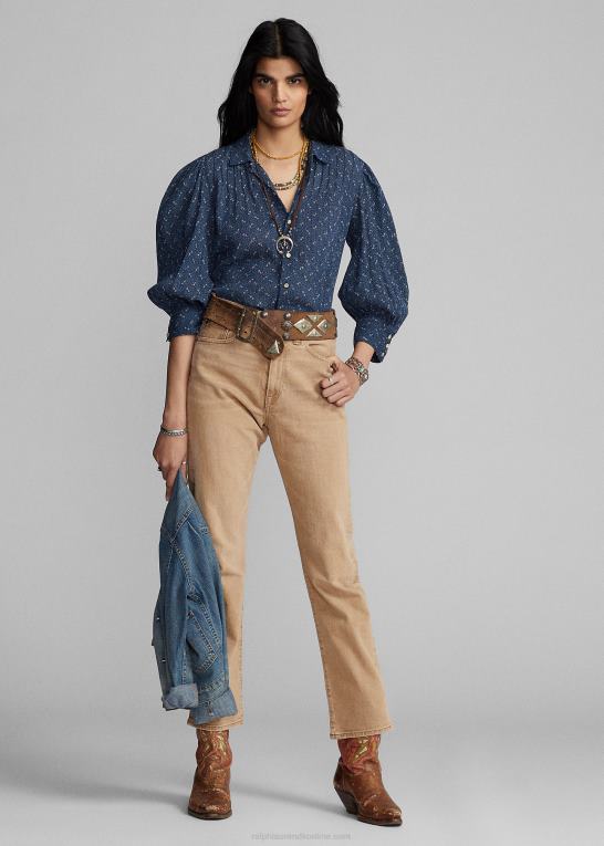 tan Kvinder Ralph Lauren vintage støvle tan jean Z426B3626