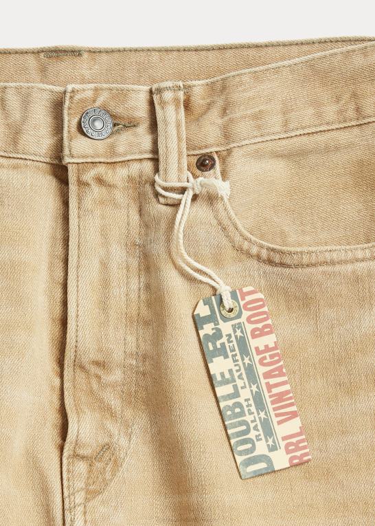 tan Kvinder Ralph Lauren vintage støvle tan jean Z426B3626