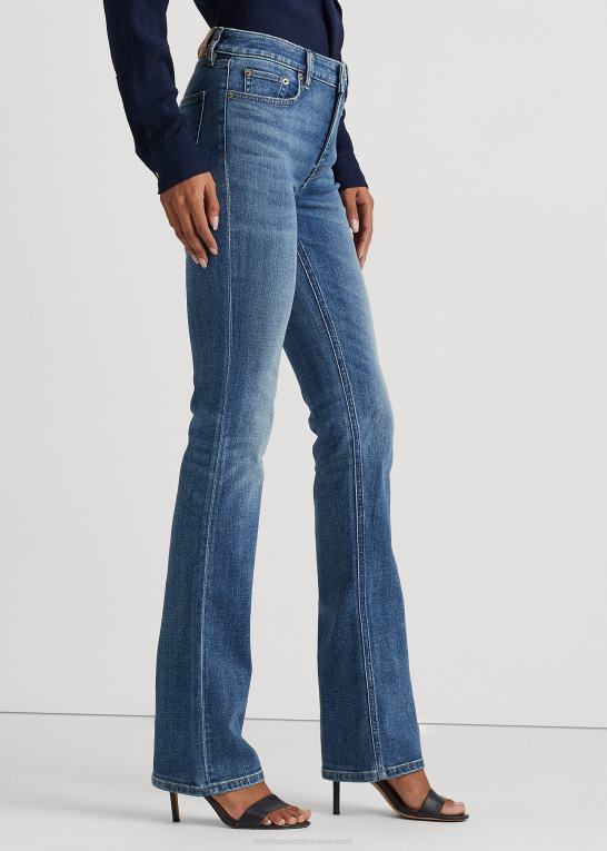 vask af græsmarker Kvinder Ralph Lauren højhøj støvlejean Z426B4060