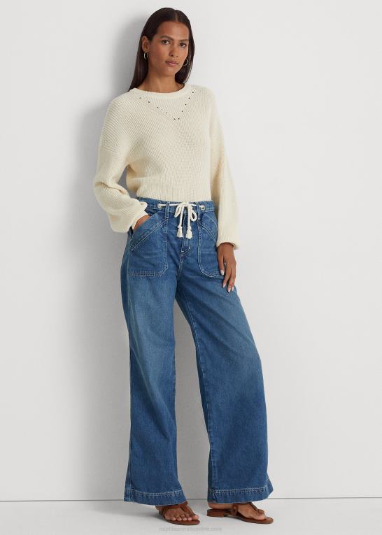 vask af græsmarker Kvinder Ralph Lauren jeans med brede ben Z426B9548
