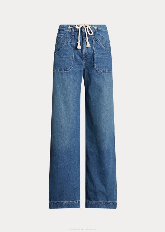 vask af græsmarker Kvinder Ralph Lauren jeans med brede ben Z426B9548