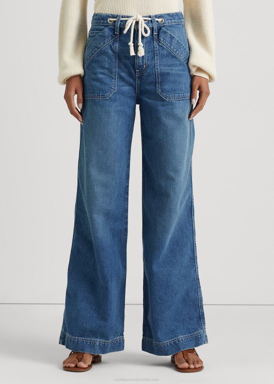 vask af græsmarker Kvinder Ralph Lauren jeans med brede ben Z426B9548