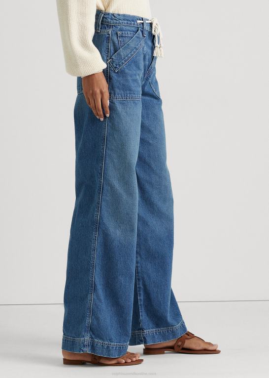 vask af græsmarker Kvinder Ralph Lauren jeans med brede ben Z426B9548