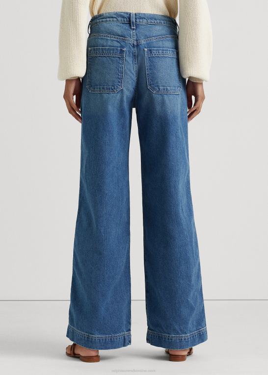 vask af græsmarker Kvinder Ralph Lauren jeans med brede ben Z426B9548