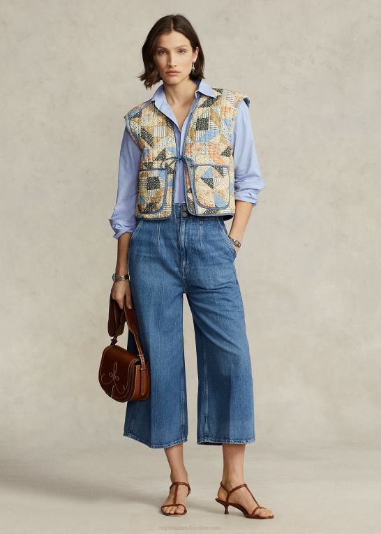 vesia vask Kvinder Ralph Lauren culotte-jean med justerbar stigning Z426B2989