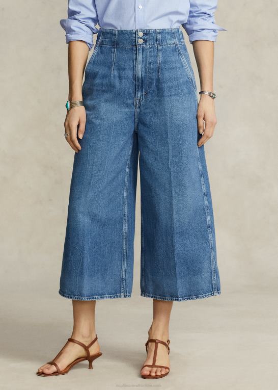 vesia vask Kvinder Ralph Lauren culotte-jean med justerbar stigning Z426B2989