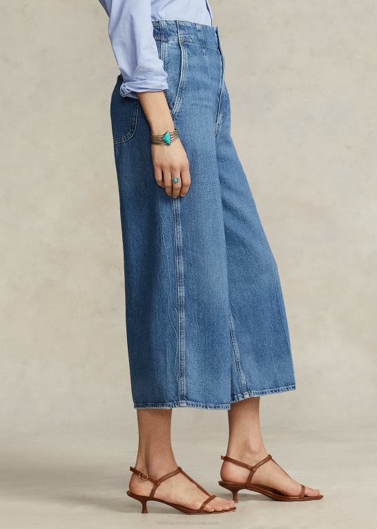 vesia vask Kvinder Ralph Lauren culotte-jean med justerbar stigning Z426B2989