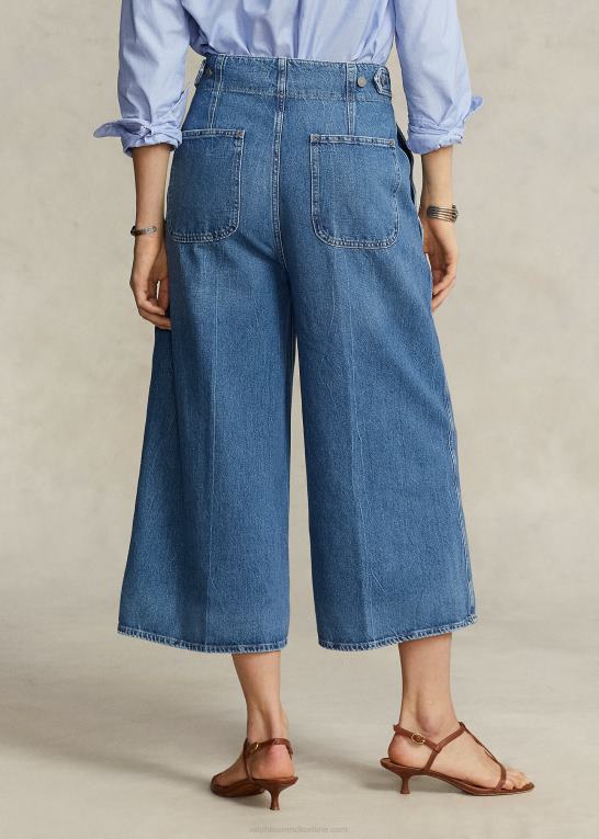vesia vask Kvinder Ralph Lauren culotte-jean med justerbar stigning Z426B2989