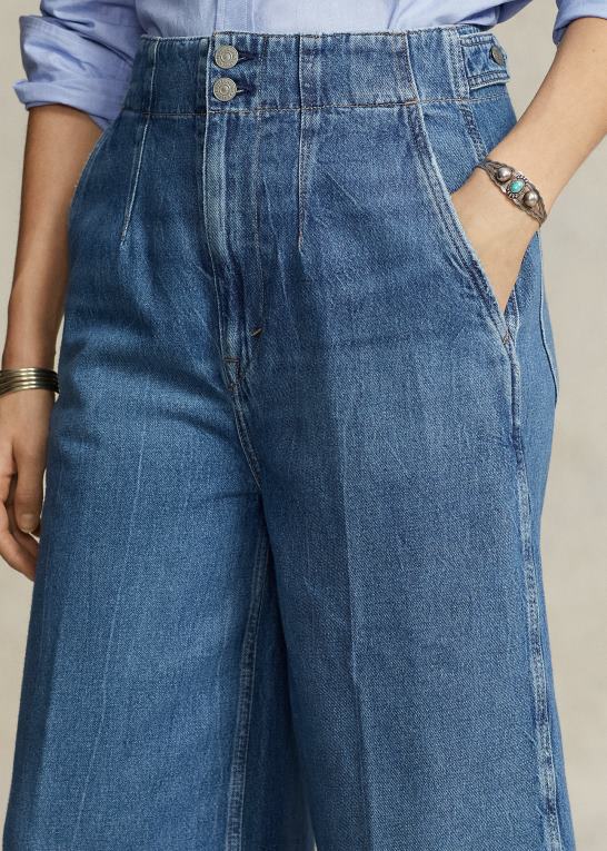 vesia vask Kvinder Ralph Lauren culotte-jean med justerbar stigning Z426B2989