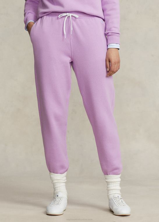 blød lilla Kvinder Ralph Lauren fleece atletisk buks Z426B9105