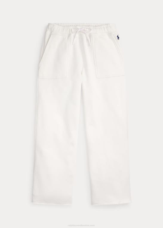 dækvask hvid Kvinder Ralph Lauren joggingbukser i fleece med afskårne kant Z426B3057