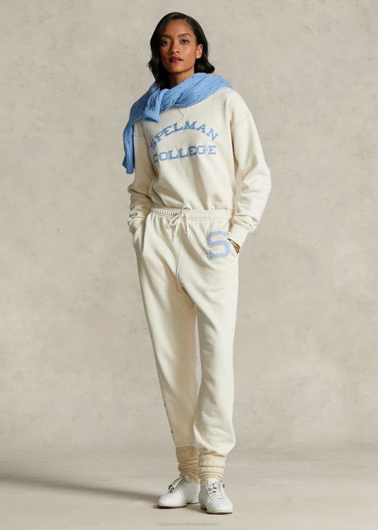 guide creme Kvinder Ralph Lauren spelman-kollektionen fleece joggingbukser Z426B3320