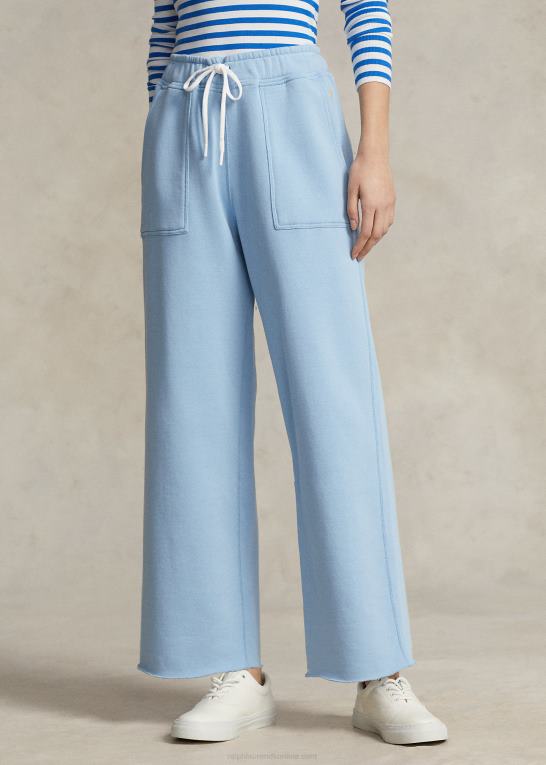 pudder blå Kvinder Ralph Lauren joggingbukser i fleece med afskårne kant Z426B3056