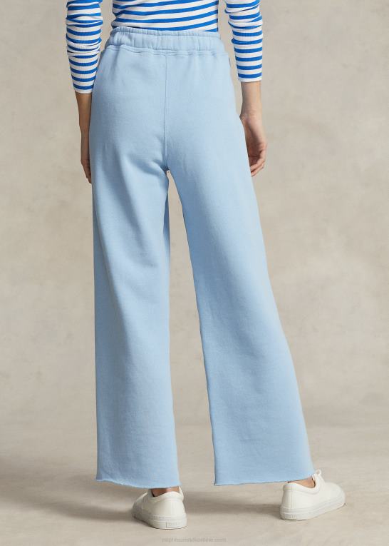 pudder blå Kvinder Ralph Lauren joggingbukser i fleece med afskårne kant Z426B3056