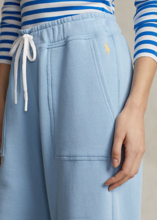pudder blå Kvinder Ralph Lauren joggingbukser i fleece med afskårne kant Z426B3056
