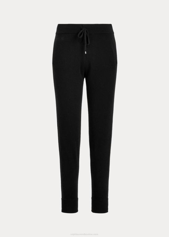 sort Kvinder Ralph Lauren vaskbare joggerbukser i kashmir Z426B9593