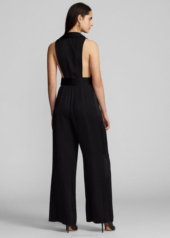 Kvinder Ralph Lauren crepe ærmeløs smoking jumpsuit Z426B3618
