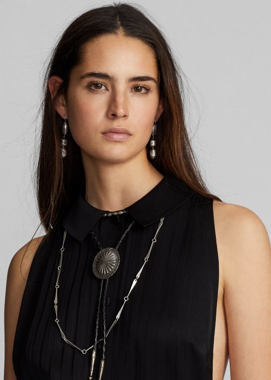 Kvinder Ralph Lauren crepe ærmeløs smoking jumpsuit Z426B3618
