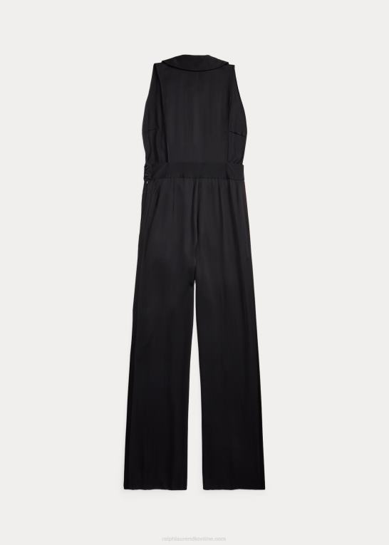 Kvinder Ralph Lauren crepe ærmeløs smoking jumpsuit Z426B3618