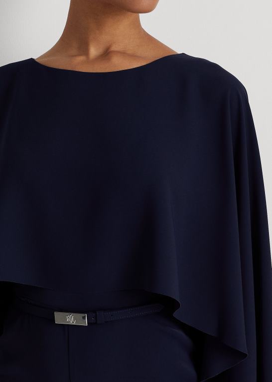 fyrtårns flåde Kvinder Ralph Lauren cape georgette jumpsuit Z426B9589