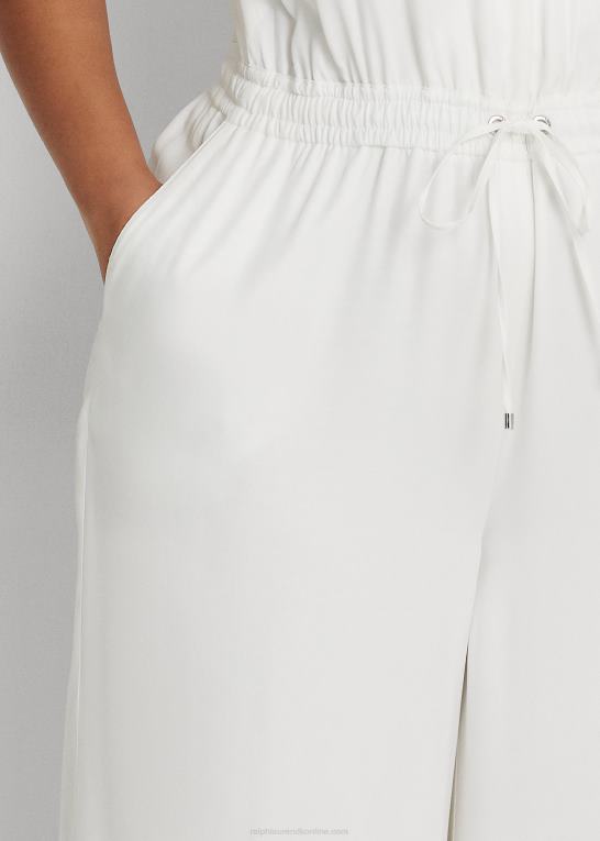 hvid Kvinder Ralph Lauren ærmeløs jumpsuit i twill Z426B4575