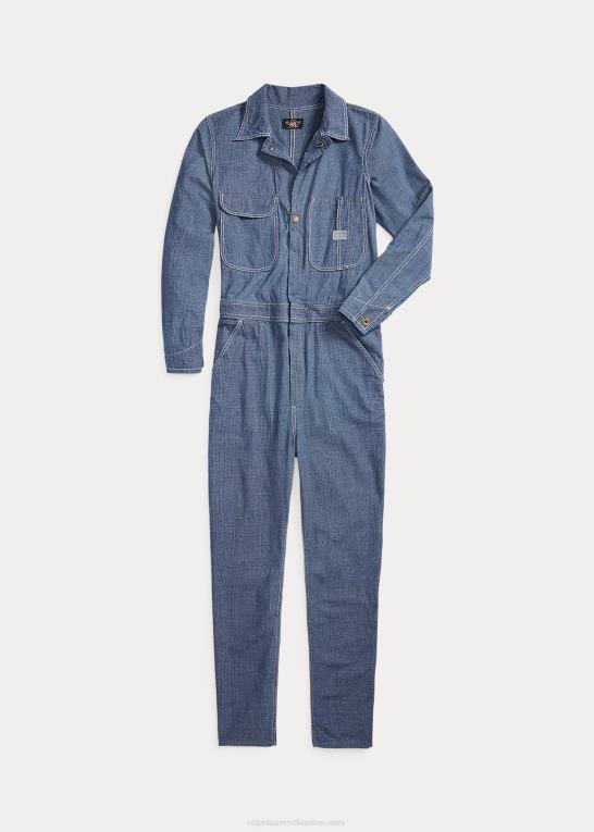 indigo Kvinder Ralph Lauren ternet overtræksdragt i bomuld Z426B3648