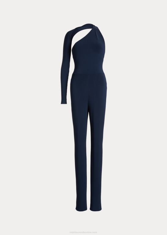 lux marine Kvinder Ralph Lauren asymmetrisk sweater jumpsuit Z426B3508