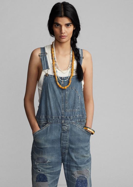 repareret danville vask Kvinder Ralph Lauren repareret denim overall Z426B3643