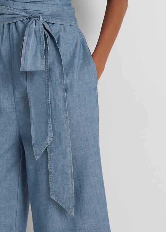 salt creek vask Kvinder Ralph Lauren chambray wrap jumpsuit med bælte Z426B4380