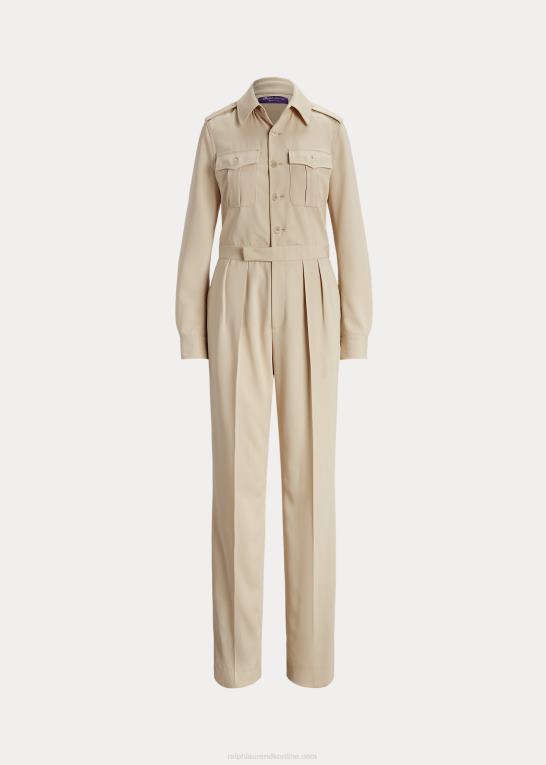 sand Kvinder Ralph Lauren olivier uld gabardin jumpsuit Z426B9295