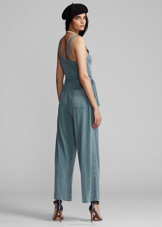 skifer blå Kvinder Ralph Lauren beklædningsfarvet jumpsuit i jersey Z426B3663